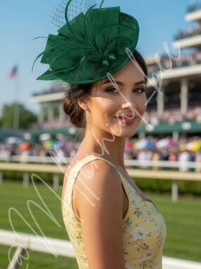 Kentucky Derby Hat Fascinator Green Statement